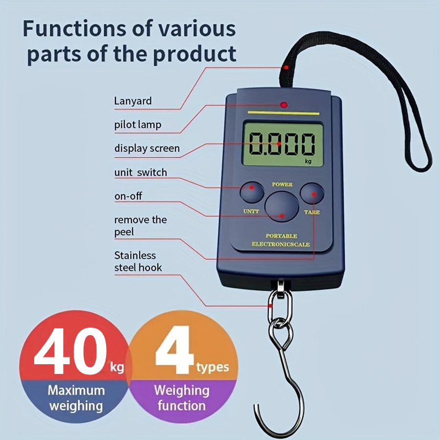Electronics And Gadgets - 40kg Multifunctional Mini Electronic Digital Portable