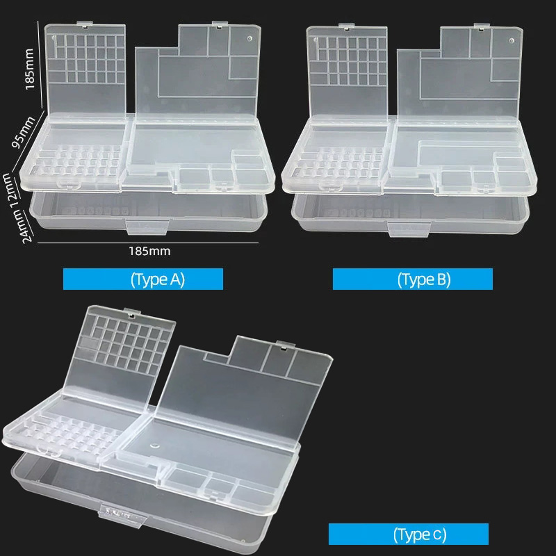 Electronics Gadgets And Accessories - Double-layer Electronic Transparent Plastic Component Storage
