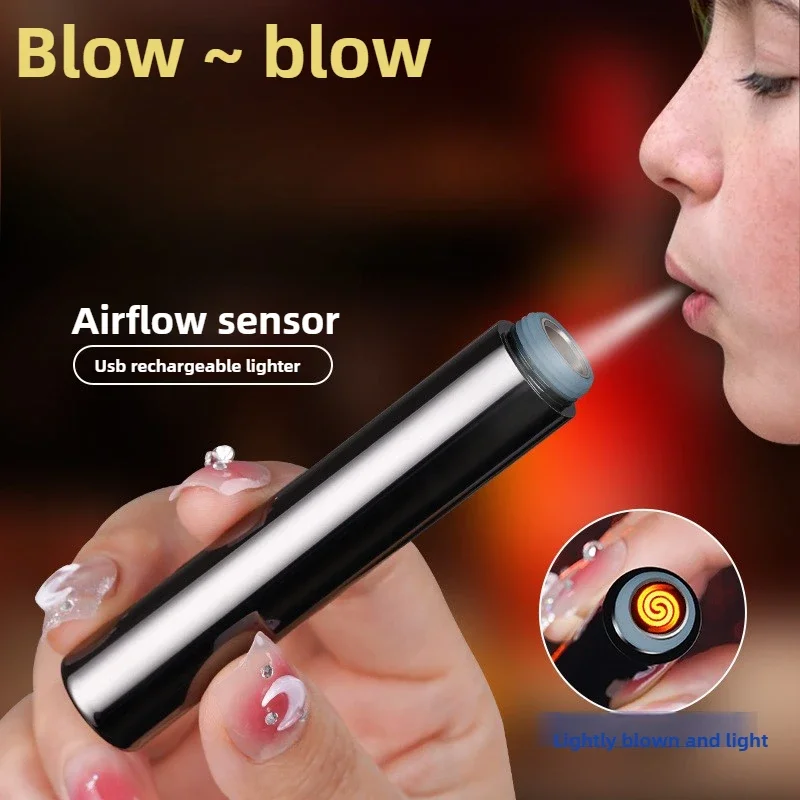 Electronics Gadgets And Accessories - Creative Blowing Windproof Flameless Electronic Lighter
