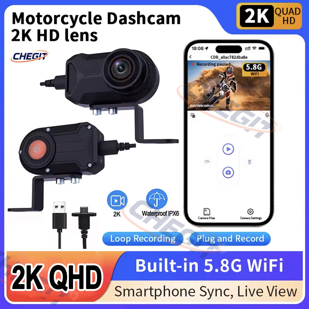 Motorcycle DVR 2K HD WiFi With - Compact Camera Mirrorless recension och pris