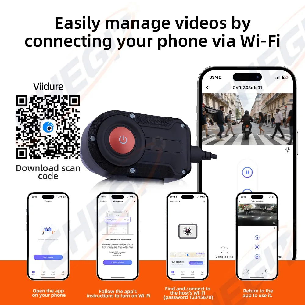 Motorcycle DVR 2K HD WiFi With - Compact Camera Mirrorless recension och pris