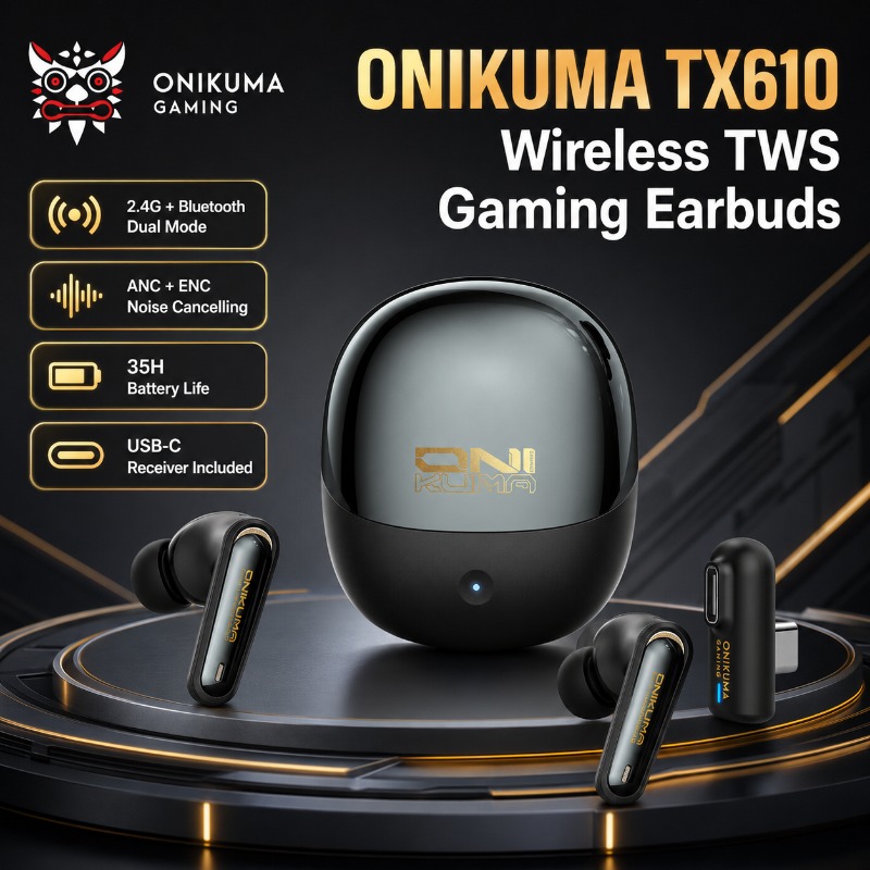 ONIKUMA TX610 Wireless Gaming  - Earbuds Anc Wireless recension och pris