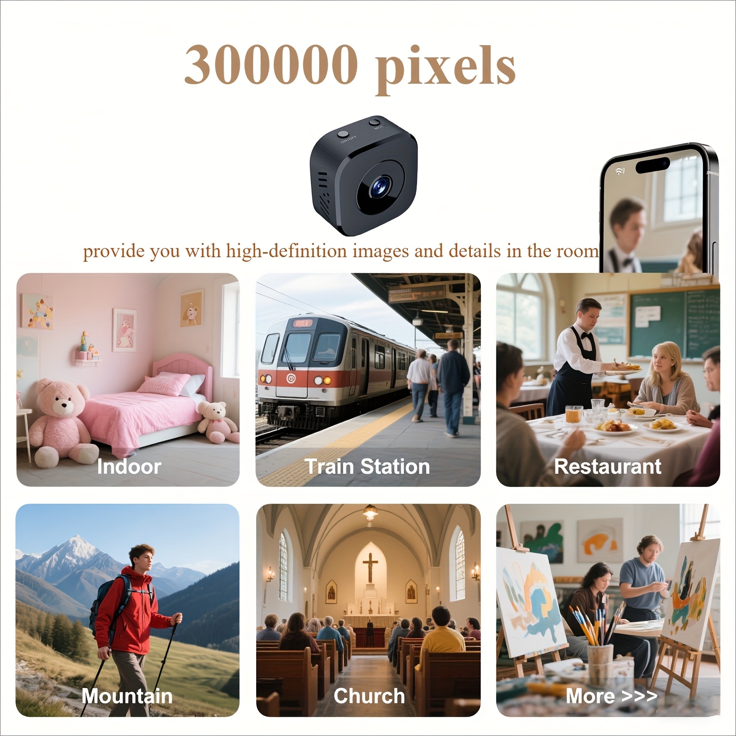 1080P HD Mini WiFi Camera Indo - Compact Camera Mirrorless recension och pris