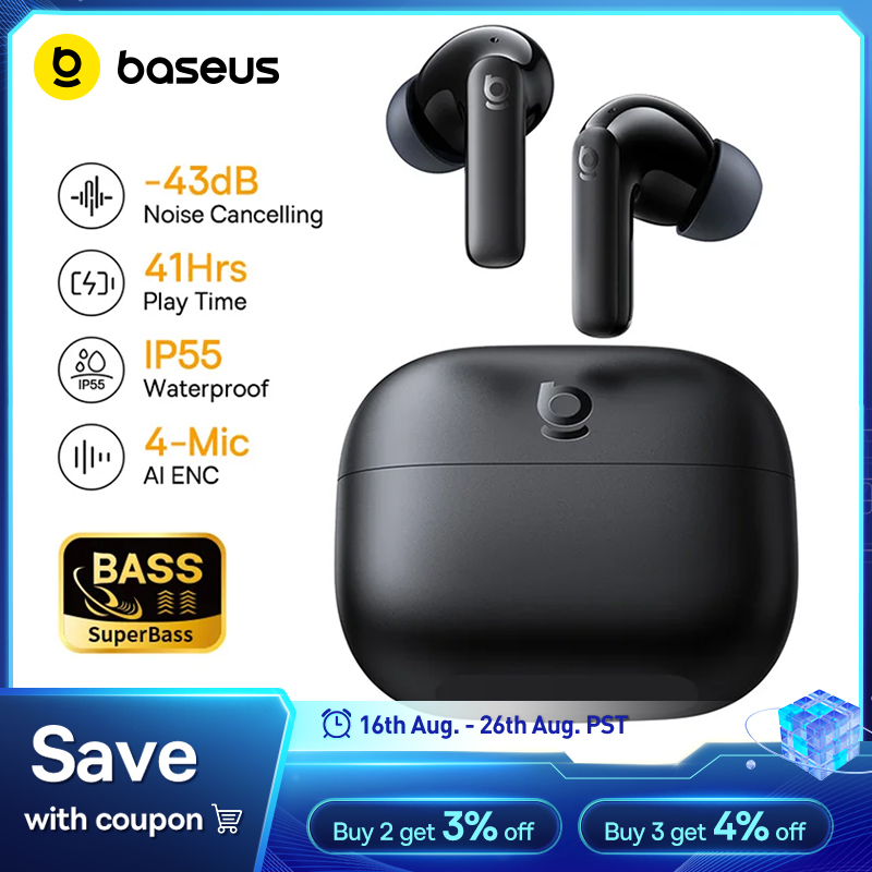 Baseus Bass EP10/BP1 NC -43dB  - Earbuds Anc Wireless recension och pris